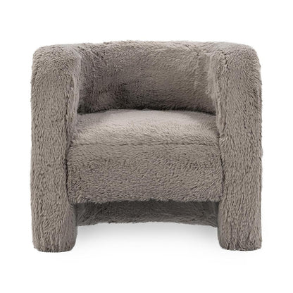 Classic Home  - Teddy Plush Fabric Cushioned Accent Chair - Granite - 53006305 veiw 2
