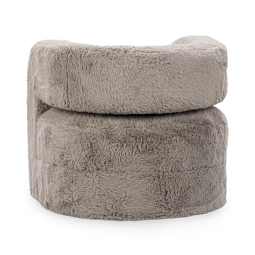 Classic Home  - Teddy Plush Fabric Cushioned Accent Chair - Granite - 53006305 veiw 3