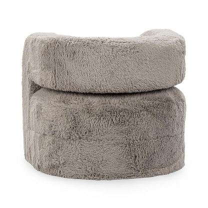 Classic Home  - Teddy Plush Fabric Cushioned Accent Chair - Granite - 53006305 veiw 3