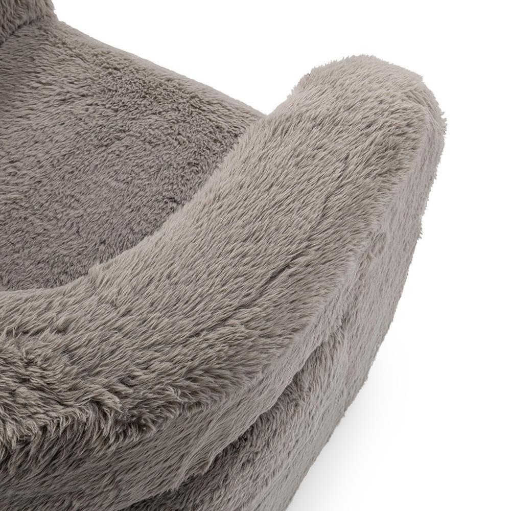 Classic Home  - Teddy Plush Fabric Cushioned Accent Chair - Granite - 53006305 veiw 5