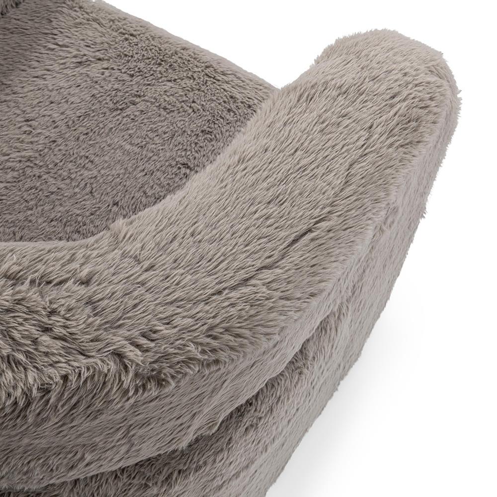 Classic Home  - Teddy Plush Fabric Cushioned Accent Chair - Granite - 53006305 veiw 6