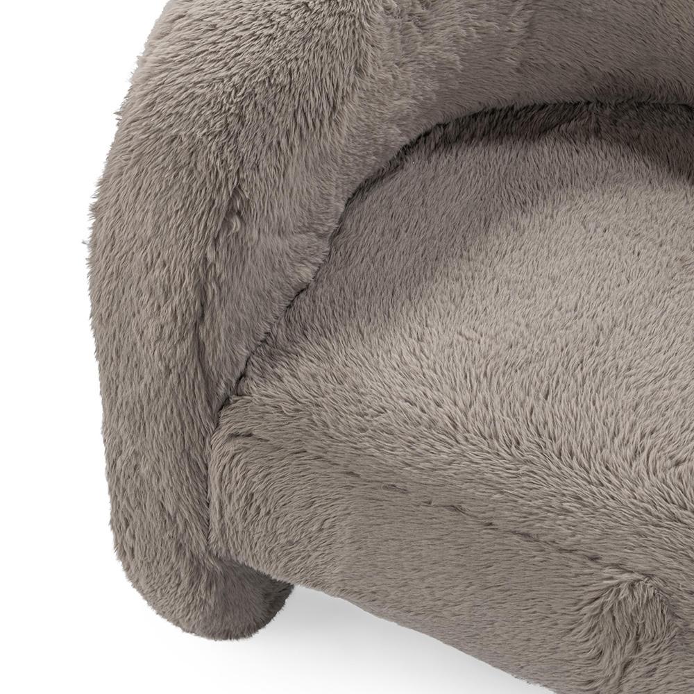 Classic Home  - Teddy Plush Fabric Cushioned Accent Chair - Granite - 53006305 veiw 9