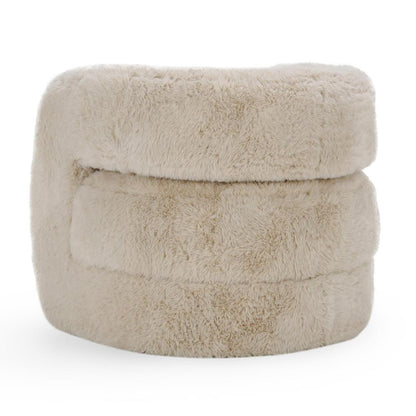 Classic Home - Teddy  Plush Fabric  Cushioned Beige Accent Chair - 53006040 veiw 4