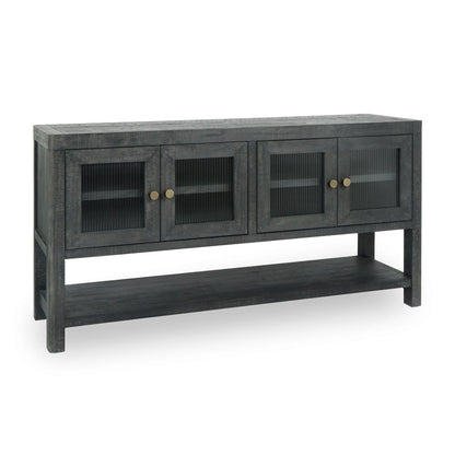 Classic Home - Tenno 70in Reclaimed Pine Wood Black Sideboard - 52004183 veiw 1