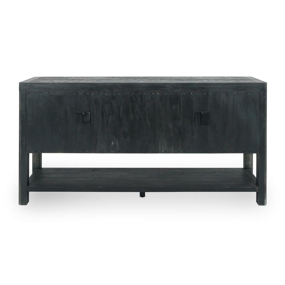 Classic Home - Tenno 70in Reclaimed Pine Wood Black Sideboard - 52004183 veiw 2