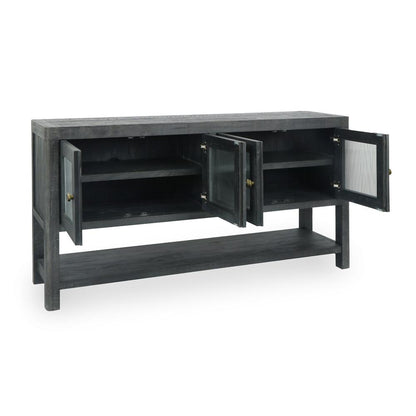 Classic Home - Tenno 70in Reclaimed Pine Wood Black Sideboard - 52004183 veiw 3