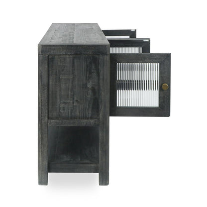 Classic Home - Tenno 70in Reclaimed Pine Wood Black Sideboard - 52004183 veiw 4