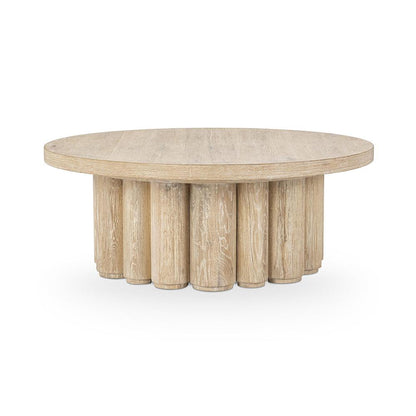Classic Home  - Tiber 48in Oak Veneer Wood Coffee Table  - White Wash - 51031714 veiw 1