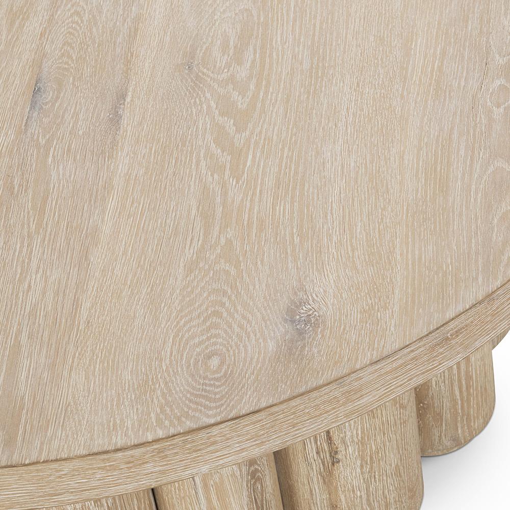 Classic Home  - Tiber 48in Oak Veneer Wood Coffee Table  - White Wash - 51031714 veiw 3