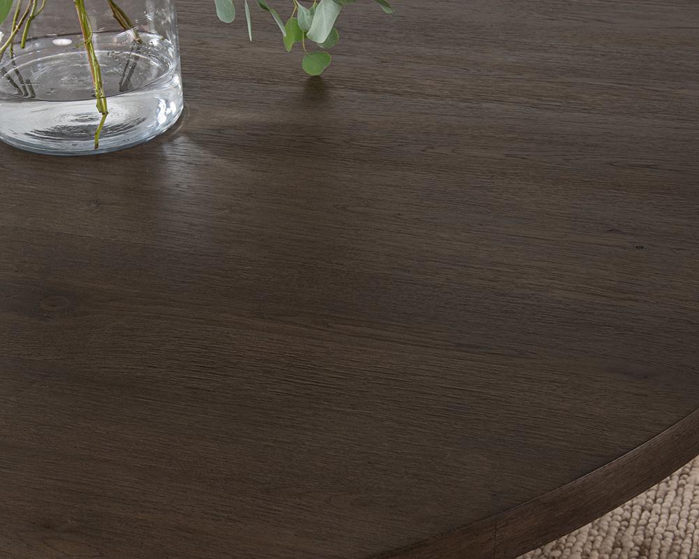 Classic Home  - Tiber 70in Round Oak Veneer Wood Dining Table - Toasted Brown - 51031735 veiw 8