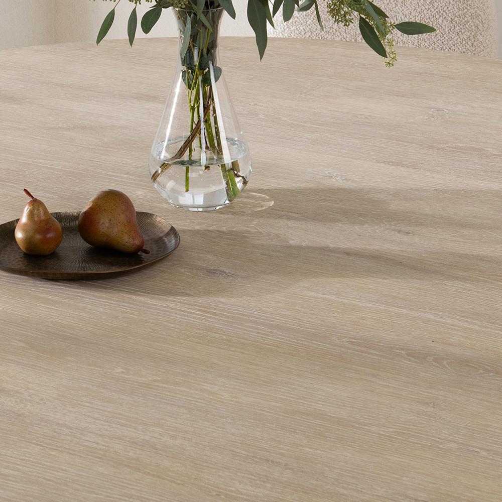 Classic Home  - Tiber 70in Round Oak Veneer Wood Dining Table - White Wash - 51031712 veiw 3