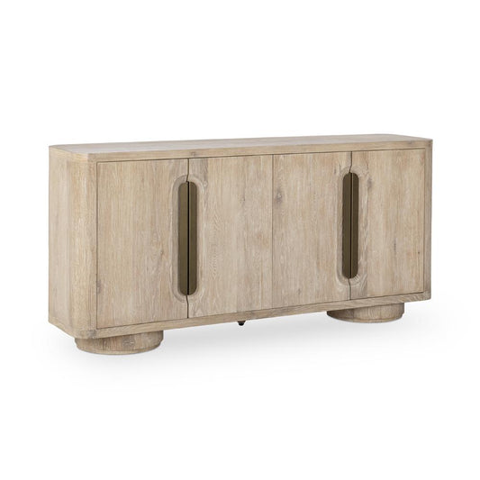 Classic Home - Tiber 74in Oak Veneer Wood Buffet Sideboard In White Wash - 52004191 veiw 1