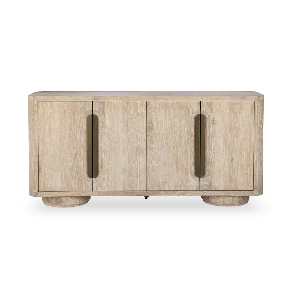 Classic Home - Tiber 74in Oak Veneer Wood Buffet Sideboard In White Wash - 52004191 veiw 2