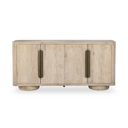 Classic Home - Tiber 74in Oak Veneer Wood Buffet Sideboard In White Wash - 52004191 veiw 2