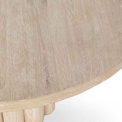 Classic Home  - Tiber Round Washed Dining Table White, Table - White Washed - 51031713 veiw 3