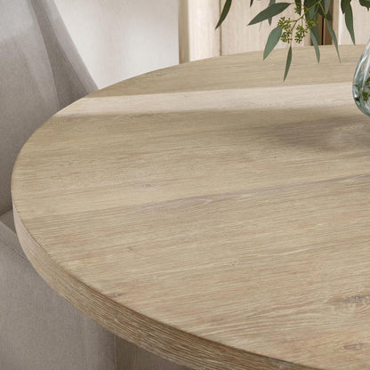 Classic Home  - Tiber Round Washed Dining Table White, Table - White Washed - 51031713 veiw 9