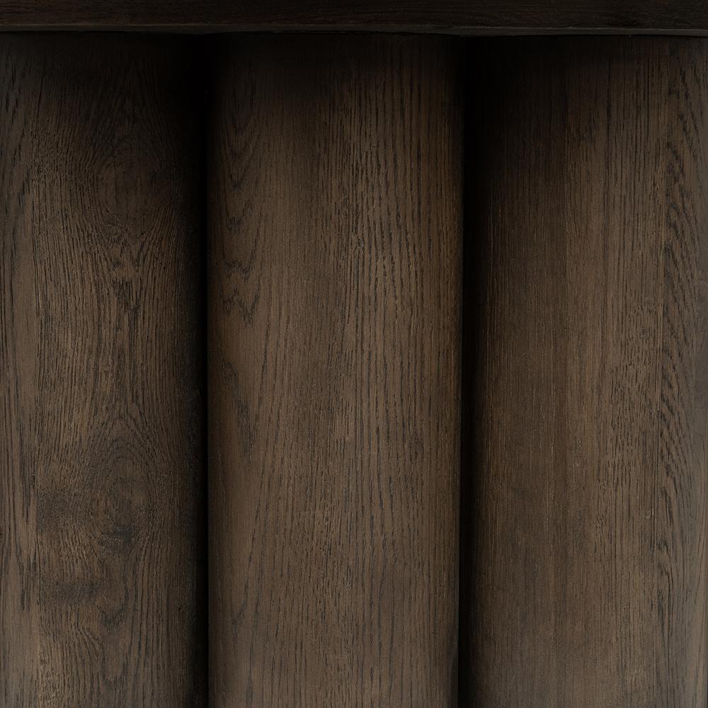 Classic Home  - Tiber Round Wood Coffee Table - Toasted Brown - 51031736 veiw 4