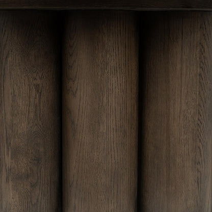 Classic Home  - Tiber Round Wood Coffee Table - Toasted Brown - 51031736 veiw 4