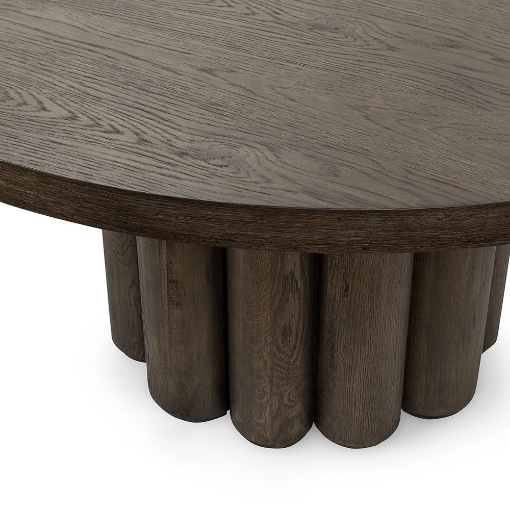 Classic Home  - Tiber Wood Round Dining Table - Toasted Brown - 51031734 veiw 2