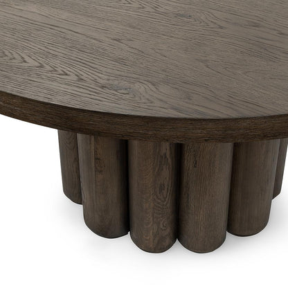 Classic Home  - Tiber Wood Round Dining Table - Toasted Brown - 51031734 veiw 2
