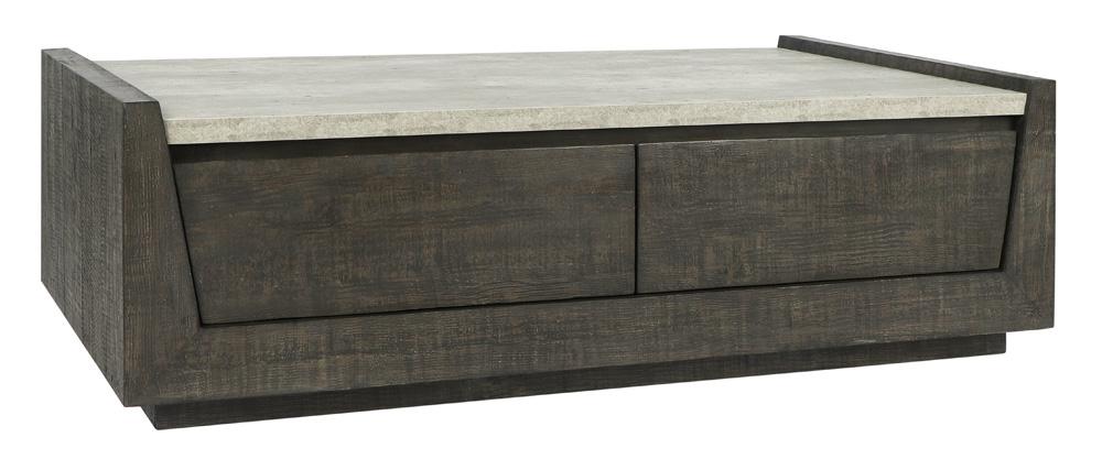 Classic Home - Tori  58in Reclaimed Wood Coffee Table In Dark Brown - 51031515 veiw 1