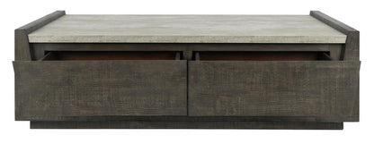 Classic Home - Tori  58in Reclaimed Wood Coffee Table In Dark Brown - 51031515 veiw 2