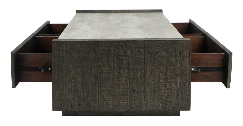 Classic Home - Tori  58in Reclaimed Wood Coffee Table In Dark Brown - 51031515 veiw 4