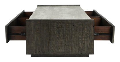 Classic Home - Tori  58in Reclaimed Wood Coffee Table In Dark Brown - 51031515 veiw 4