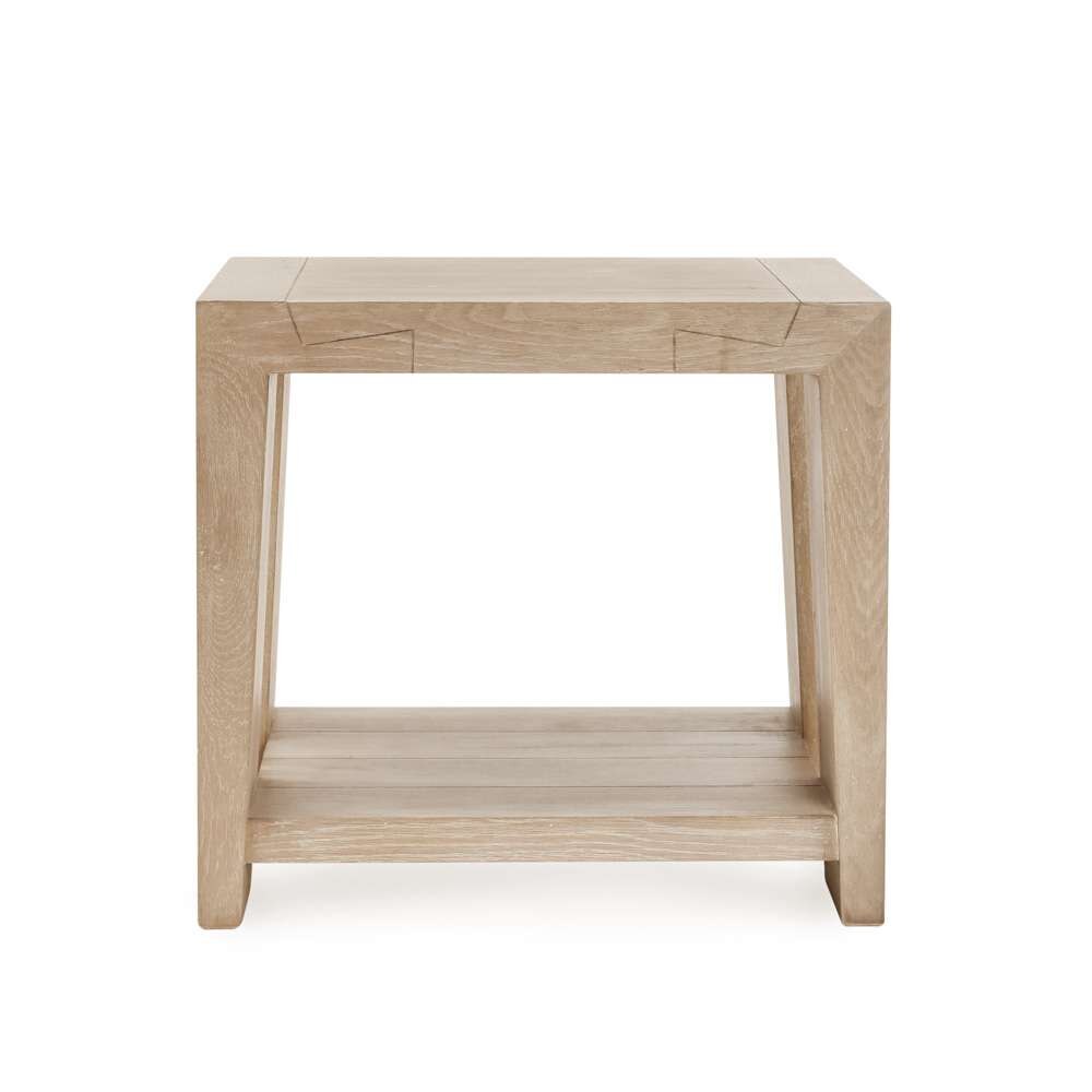 Classic Home - Troy Reclaimed Oak 24in End Table Aged Cream - 51031530 view 2