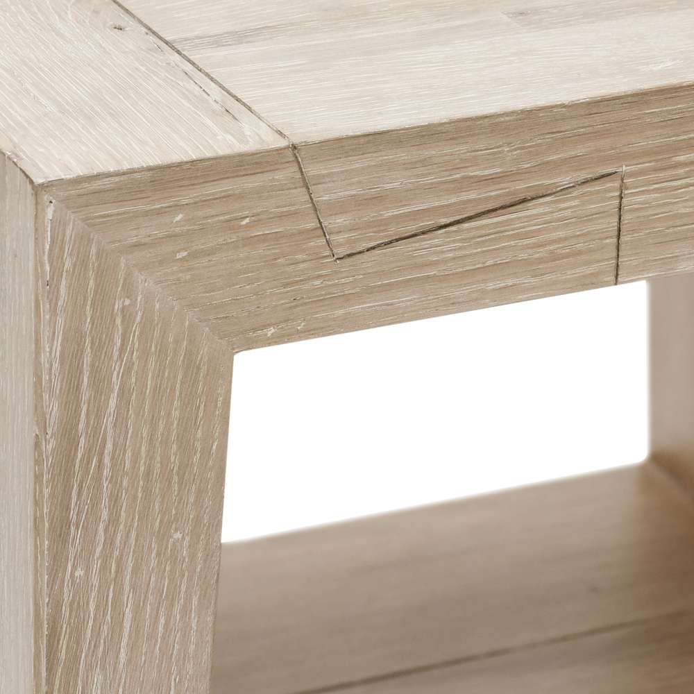Classic Home - Troy Reclaimed Oak 24in End Table Aged Cream - 51031530 view 4
