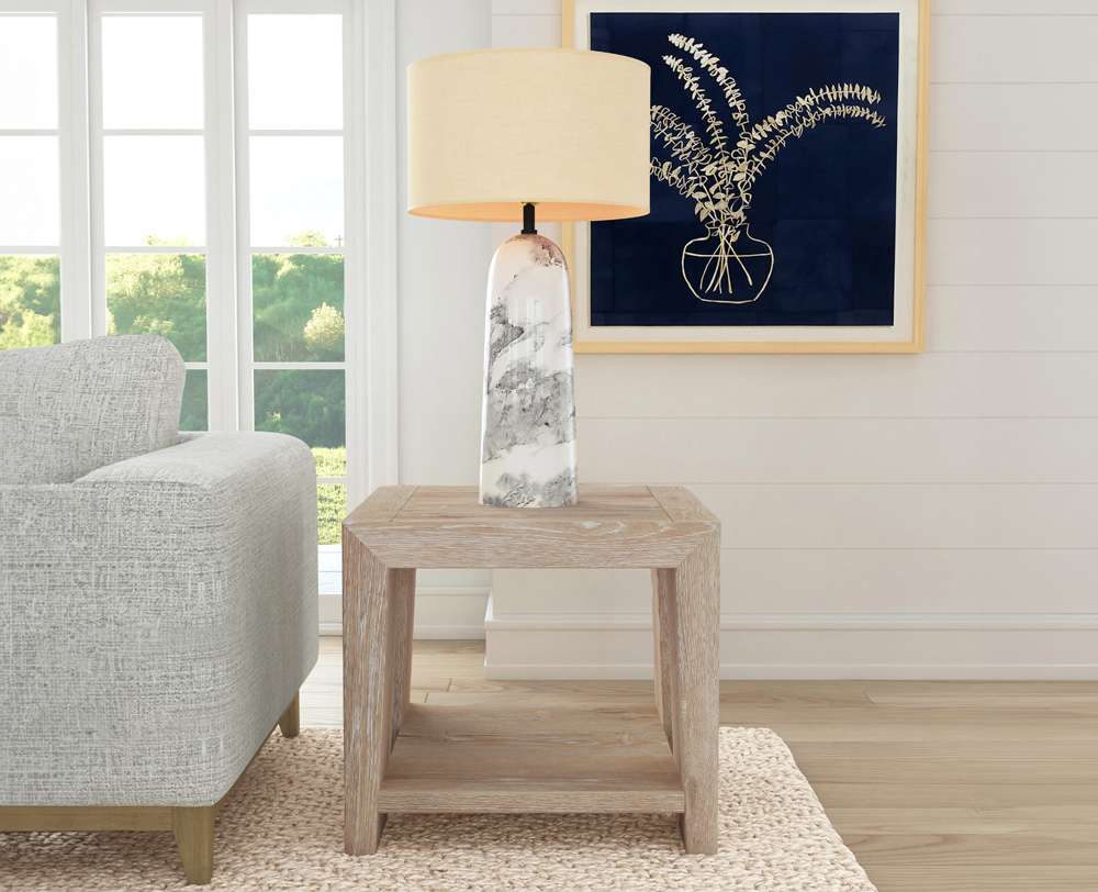 Classic Home - Troy Reclaimed Oak 24in End Table Aged Cream - 51031530 view 6