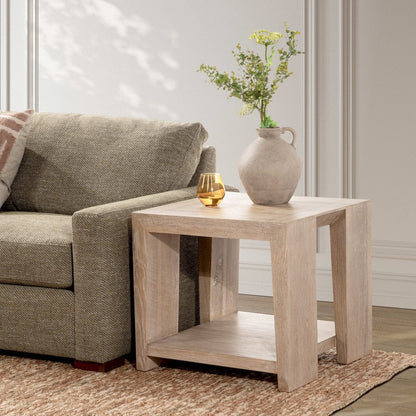 Classic Home - Troy Reclaimed Oak 24in End Table Aged Cream - 51031530 view 8