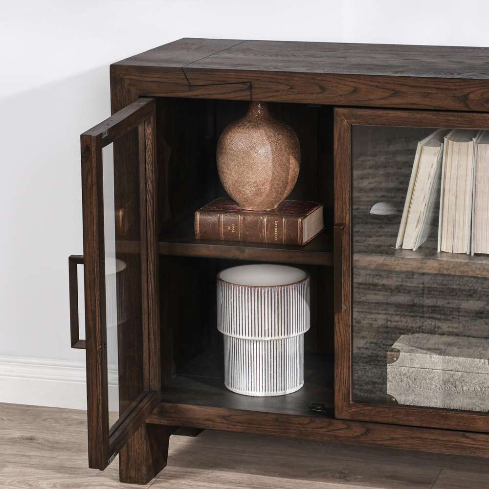 Classic Home - Troy Reclaimed Oak 4Dr Buffet Suede Brown - 52004124 veiw 3