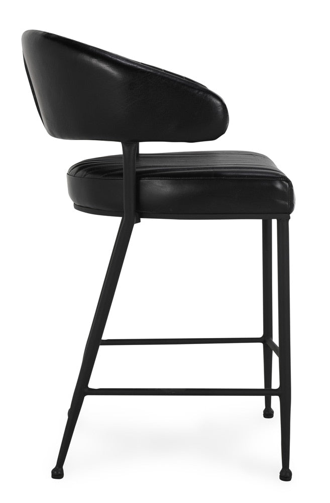 Classic Home - Umbria 26in Counter Stool Jet Black - 53001981 veiw 3