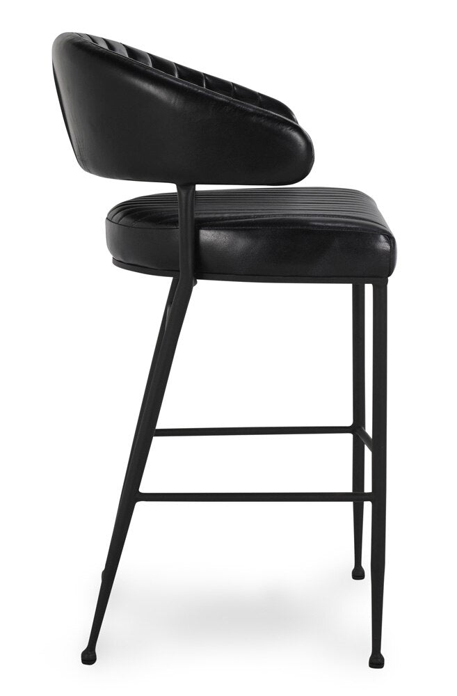 Classic Home - Umbria 30in Bar Stool Jet Black - 53001982 veiw 3