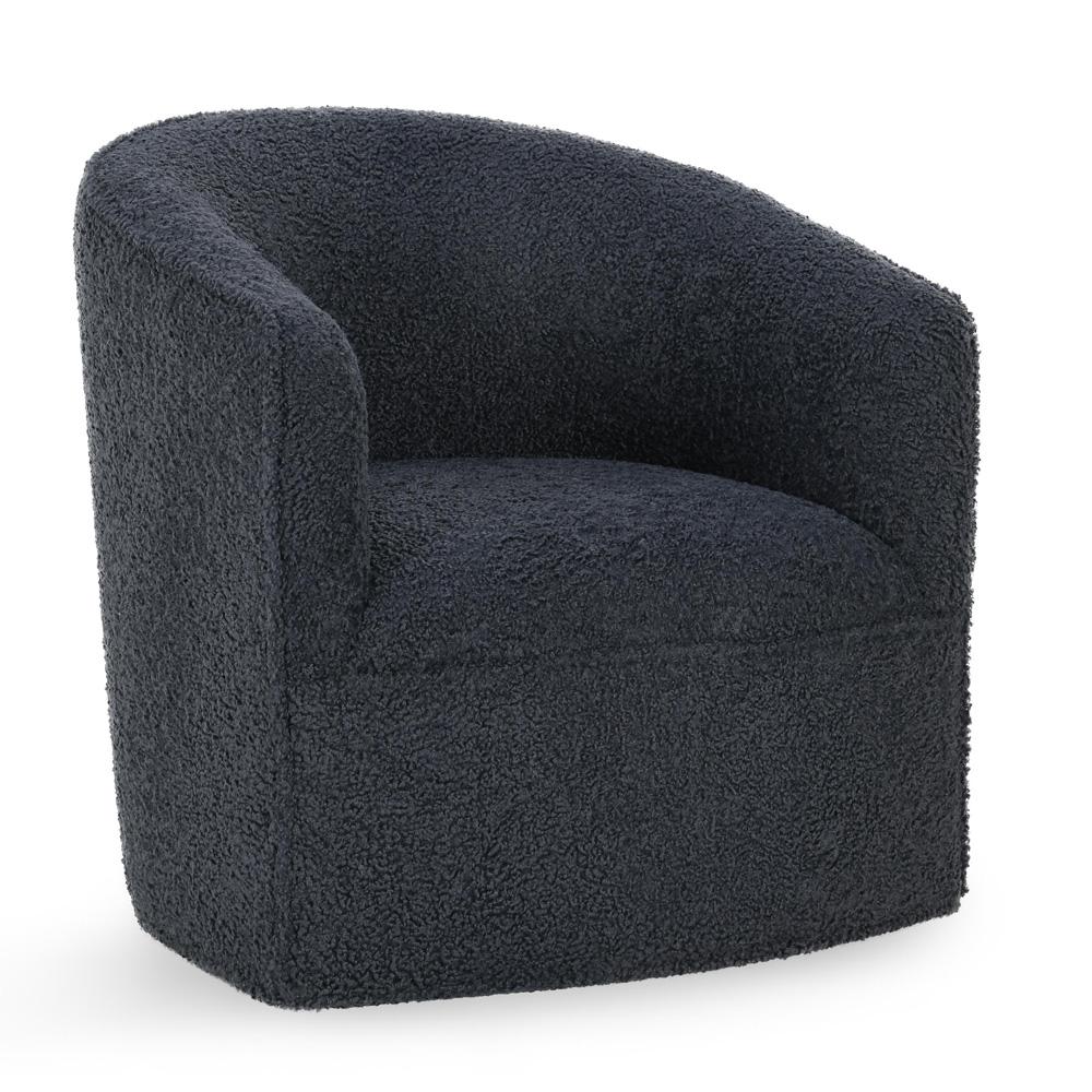 Classic Home Valencia Blue Fabric Swivel Accent Chair