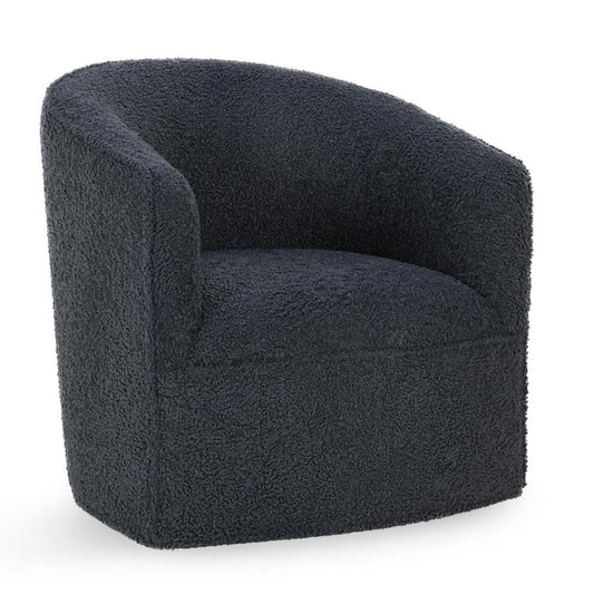 Classic Home - Valencia  Blue Fabric Swivel Accent Chair - 53004816 veiw 1
