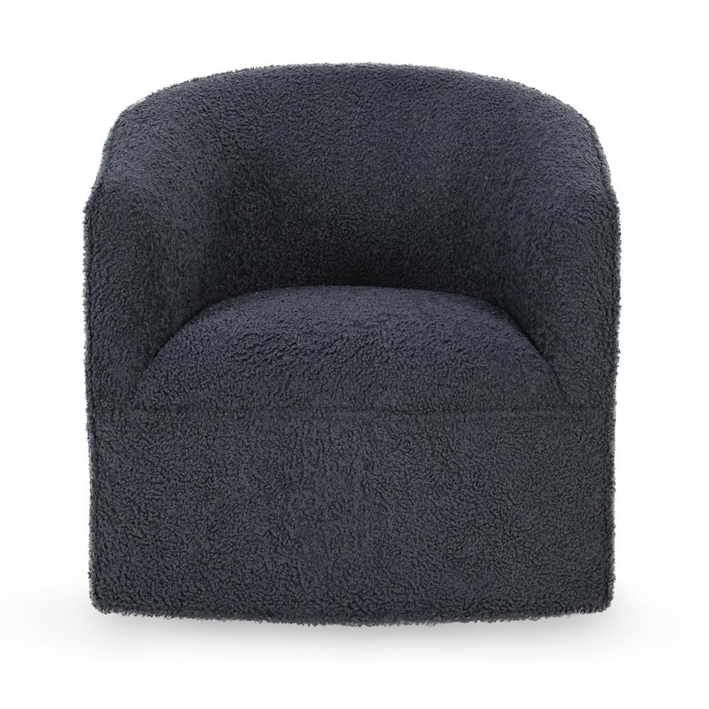 Classic Home - Valencia  Blue Fabric Swivel Accent Chair - 53004816 veiw 2