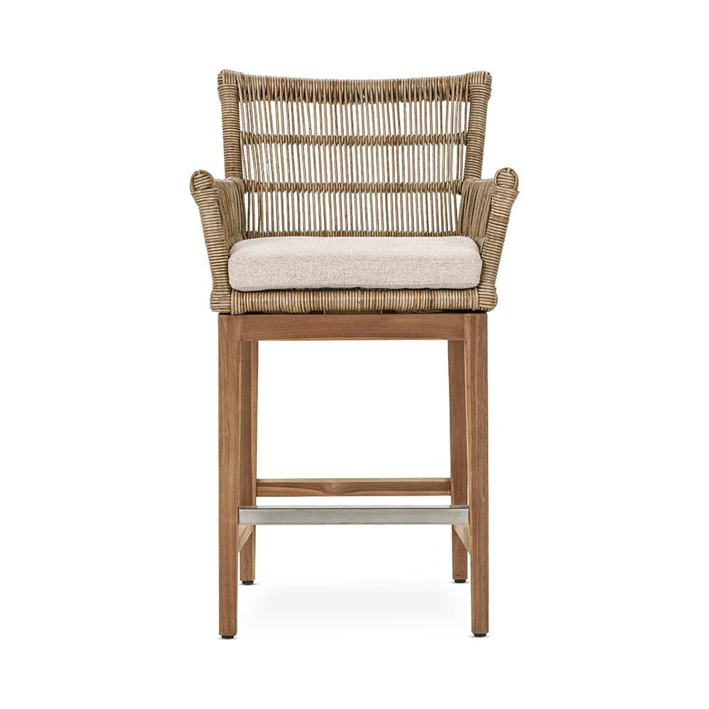 Classic Home  - Valerie Outdoor Teak Wood Counter Chair - Natural - 53051688 veiw 2