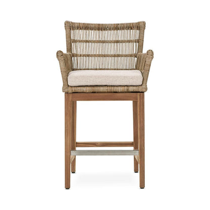 Classic Home  - Valerie Outdoor Teak Wood Counter Chair - Natural - 53051688 veiw 2