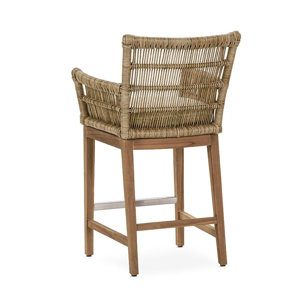Classic Home  - Valerie Outdoor Teak Wood Counter Chair - Natural - 53051688 veiw 4