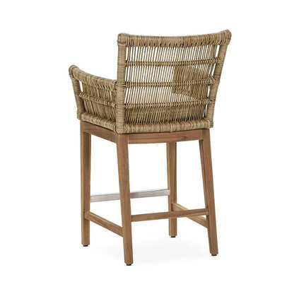Classic Home  - Valerie Outdoor Teak Wood Counter Chair - Natural - 53051688 veiw 4