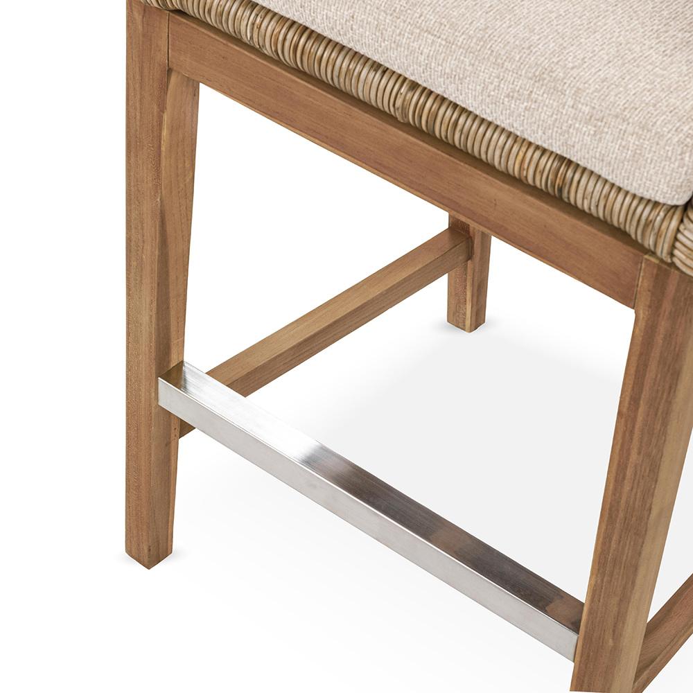 Classic Home  - Valerie Outdoor Teak Wood Counter Chair - Natural - 53051688 veiw 7