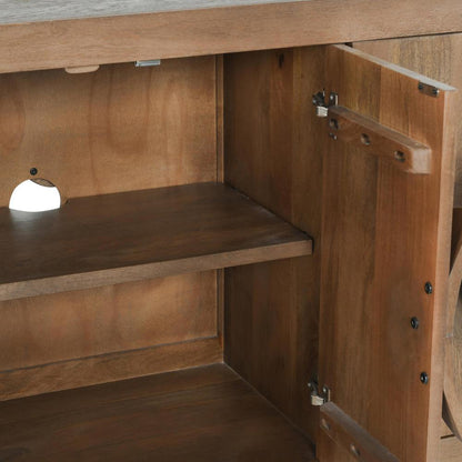 Classic Home - Vally 6-Door Natural Mango Wood Sideboard Buffet - 52010922 veiw 5