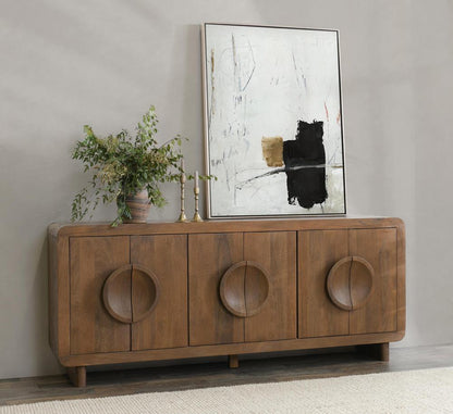 Classic Home - Vally 6-Door Natural Mango Wood Sideboard Buffet - 52010922 veiw 8