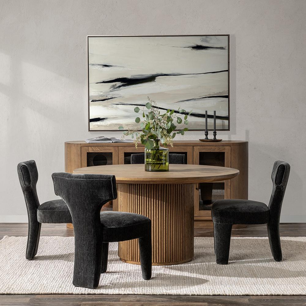 Classic Home  - Vander 55in Round Wood Dining Table - Tawny Brown - 51031739 veiw 8