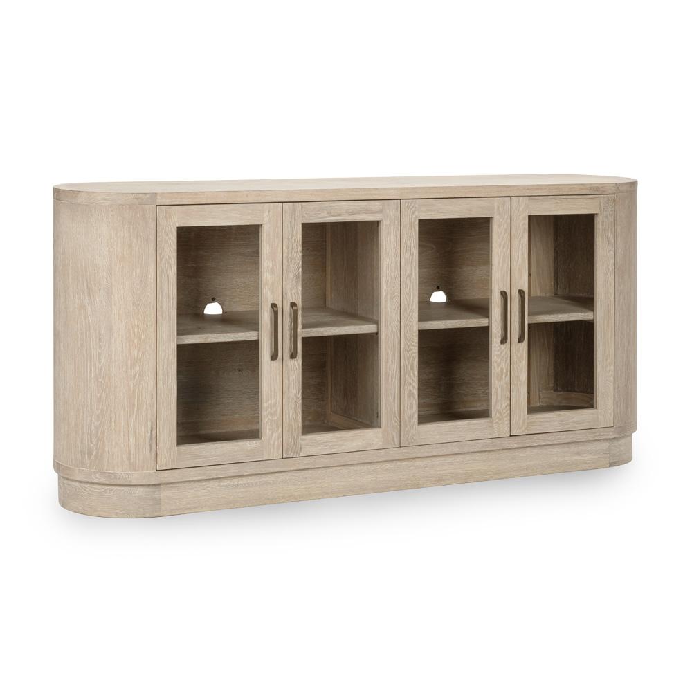 Classic Home Vander 78in Oak Veneer Wood Buffett Sideboard