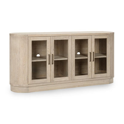 Classic Home - Vander 78in Oak Veneer Wood Buffett Sideboard In White Wash - 52004187 veiw 1