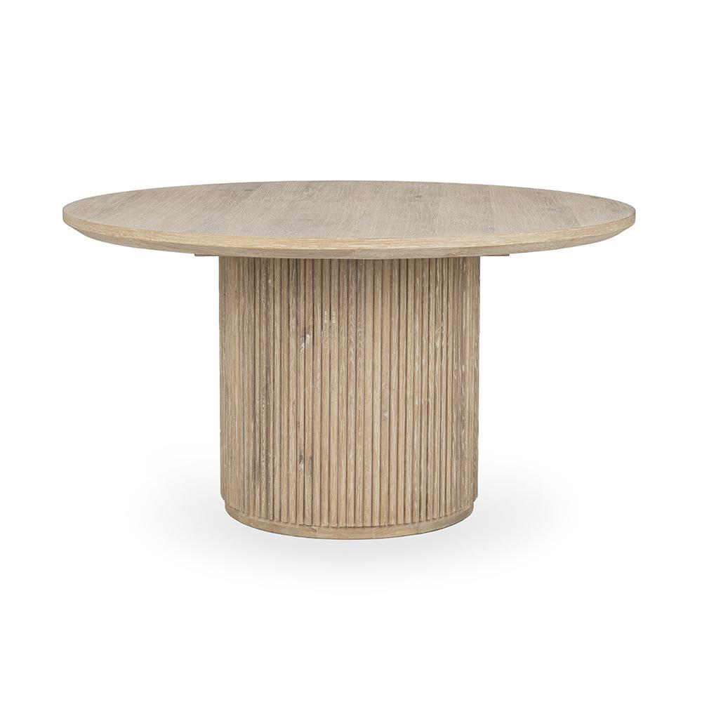 Classic Home  - Vander Round Wood Dining Table - Cream - 51031721 veiw 1