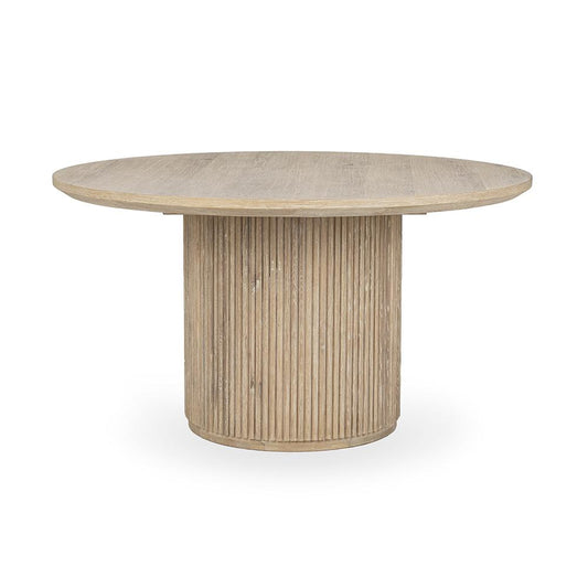 Classic Home  - Vander Round Wood Dining Table - Cream - 51031721 veiw 1